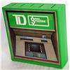Image 1 : T.D. BANK. Green Machine. A rectangular green plastic bank in the shape of the T.D green machine. Fi