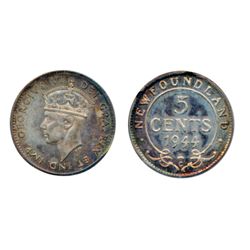 1944-C. PCGS graded Mint State-63. Medium heavy toning over full underlying luster.