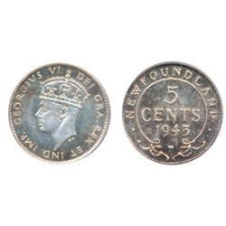1945-C. PCGS graded Mint State-64. Brilliant, with faint hints of golden toning.