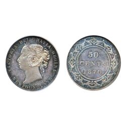 1870. Both PCGS and NGC graded SPECIMEN-65. Plain edge. Medium heavy blue and pearl toning over flaw