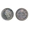 Image 1 : FIVE CENTS. 1864. Small ‘6’ variety. ICCS Extra Fine-40. Lightly toned.