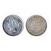 Image 1 : TWENTY CENTS. 1864. Recut ‘8’. ICCS Extra Fine-40. Medium heavy toning.