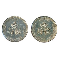 TEST TOKEN. $1.00. CH-TT-100.13. (Previously identified as CH-TT-12). Nickel plated bronze. Narrow r