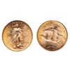 Image 1 : $20.00 Gold. 1923. St. Gaudens. PCGS graded Mint State-64. Brilliant golden luster.