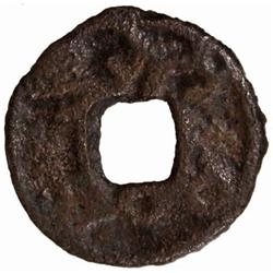 SOGDIANA: Wuzurg, Ikhshid, 645-650, AE cash (1.06g), Samarqand