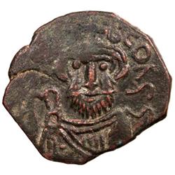 ARAB-BYZANTINE: Imperial Bust, ca. 650s-660s, AE fals (3.67g), NM