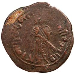ARAB-BYZANTINE: Standing Caliph, ca. 690s, AE fals (3.49g), Hims, ND