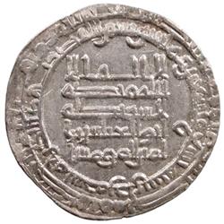ABBASID: al-Muqtadir, 908-932, AR dirham (3.11g), Surra man Ra'a (Samarra), AH299
