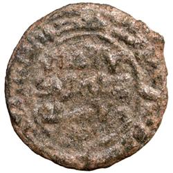 ABBASID: Ibrahim b. Humran, fl. 813/814, AE fals (2.57g), 'Akka (Acre), AH200
