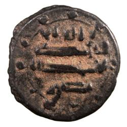 ABBASID: Muhammad b. 'Isa, early 9th century, AE fals (2.31g), Sur (Tyre), AH198