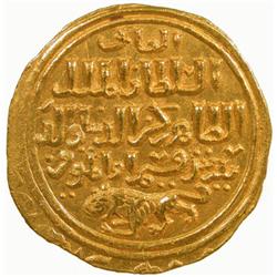 BAHRI MAMLUK: Baybars I, 1260-1277, AV dinar (4.30g), Dimashq, ND