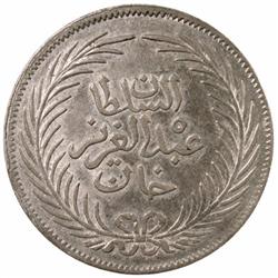 TUNIS: Abdul Aziz, 1861-1876, AR 4 piastres, Tunis, AH1290