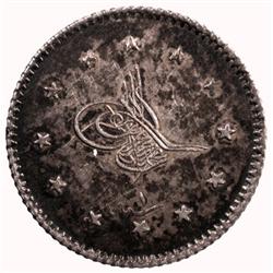 TURKEY: Murad V, 1876, AR 1 kurush, Kostantiniye, AH1293 year 1