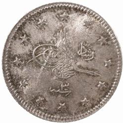 TURKEY: Mehmet V, 1909-1918, AR 2 kurush, Kosovo, AH1327 year 3