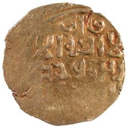 GREAT MONGOLS: Chingiz Khan, 1206-1227, AV dinar (3.09g) (Damghan?), ND