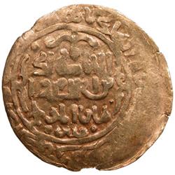 GREAT MONGOLS: Chingiz Khan, 1206-1227, AV dinar (3.39g), Badakhshan, ND