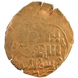 GREAT MONGOLS: Chingiz Khan, 1206-1227, AV dinar (4.45g), Khujandah, ND