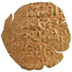 GREAT MONGOLS: Chingiz Khan, 1206-1227, AV dinar (2.34g), Marw, ND