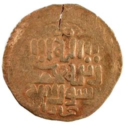 GREAT MONGOLS: Chingiz Khan, 1206-1227, AV dinar (5.71g), Bukhara, ND