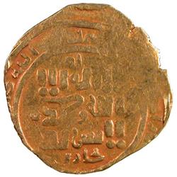 GREAT MONGOLS: Chingiz Khan, 1206-1227, AV dinar (4.08g), Bukhara, ND