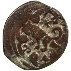 GOLDEN HORDE: Anonymous, 1240, AE pul (4.28g), Gulistan, AH764