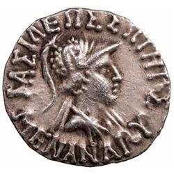 INDO-GREEK: Hermaeus, ca. 90-70 BC, AR drachm, Kapisa