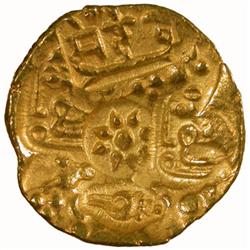 YADAVAS OF DEVAGIRI: Bhillama V, ca. 1185-1193, AV pagoda (3.67g)