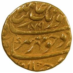 MUGHAL: Aurangzeb, 1658-1707, AV mohur (10.92g), Alamgirpur, AH1079 year 12
