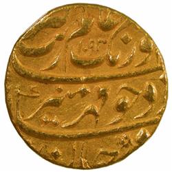 MUGHAL: Aurangzeb, 1658-1707, AV mohur (10.96g), Aurangabad, AH1093