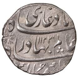 MUGHAL: Shah Alam Bahadur, 1707-1712, AR rupee (11.42g), Elichpur, AH1123 year 5
