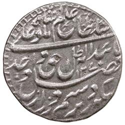 AWADH: Wajid Ali Shah, 1847-1856, AR rupee (10.99g), Lucknow, AH1270 year 8