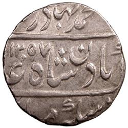 HYDERABAD: Nasir ad-Daula, 1829-1857, AR 1/2 rupee (5.60g), Farkhanda Bunyad, AH1257