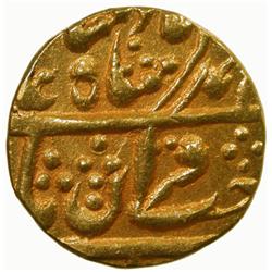 JAIPUR: Ram Singh II, 1835-1880, AV 1/2 mohur (4.46g), Sawai Jaipur, year 25