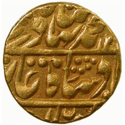JAIPUR: Ram Singn II, 1835-1880, AV mohur (10.82g), Sawai Jaipur, year 14