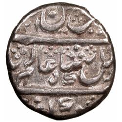 MYSORE: Krishna Raja Wodeyar, 1810-1868, AR 1/4 rupee (2.81g), Mysore, AH(12)21 year 45