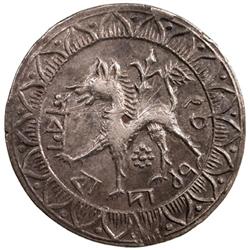 TRIPURA: Isana Chandra Manikya, 1849-1862, AR tanka (10.31g), SE1771