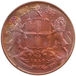 BRITISH INDIA: AE 1/4 anna, 1858