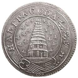 MADRAS PRESIDENCY: AR 1/2 pagoda (21.22g), ND (1808-1811)