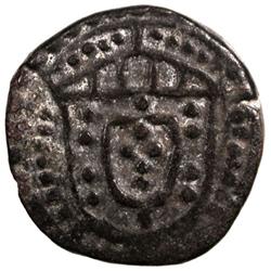 GOA: Filipe II, 1598-1621, AE 1/4 bazaruco (1.89g), ND