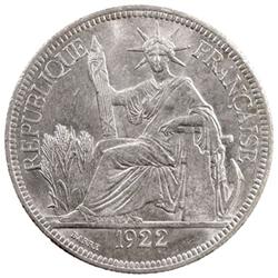 FRENCH INDOCHINA: AR piastre, 1922-H