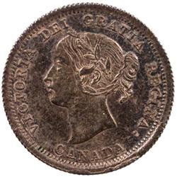CANADA: AR 5 cents, 1858