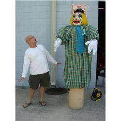 Bizarre Early Mechanical 7 Foot Circus Carnival Clown