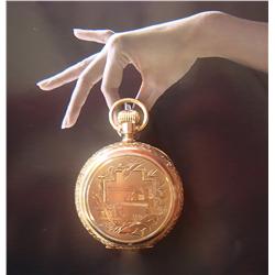Solid 14kt. Gold 1885 Waltham Royal Pocket Watch Ornate Case
