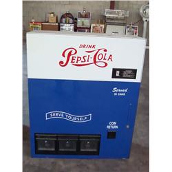 Teeth Chattering Three Bottle Vintage Pepsi-Cola Vending Machine