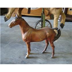 Cast Iron Painted Hubley Race Horse Door Stop