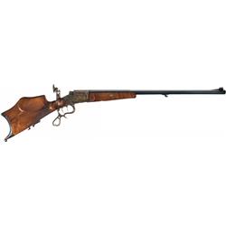 Engraved German Single Shot System Reform Schuetzen Rifle