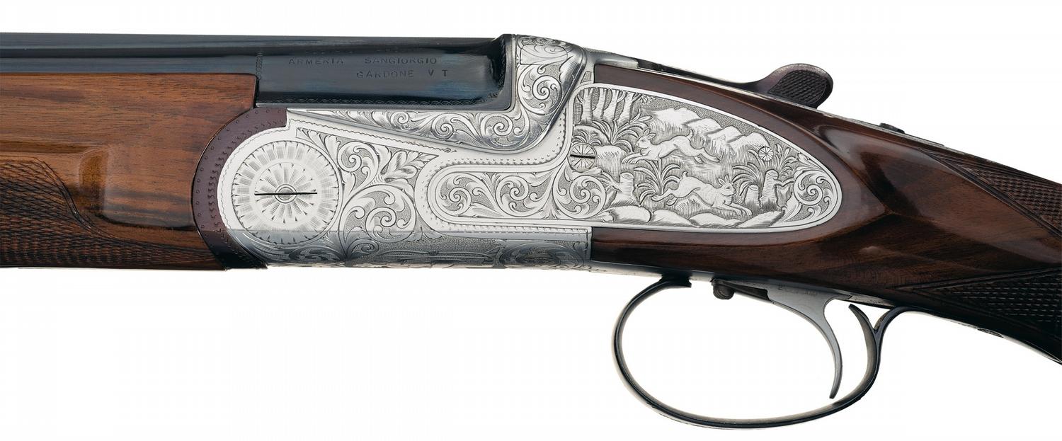 Cased Set of Engraved Fabbrica D'Armi Over/Under Shotguns with Extra ...