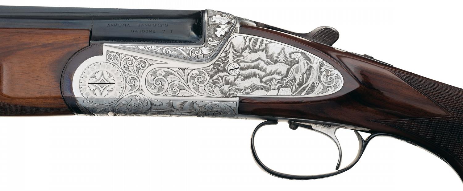 Cased Set of Engraved Fabbrica D'Armi Over/Under Shotguns with Extra ...