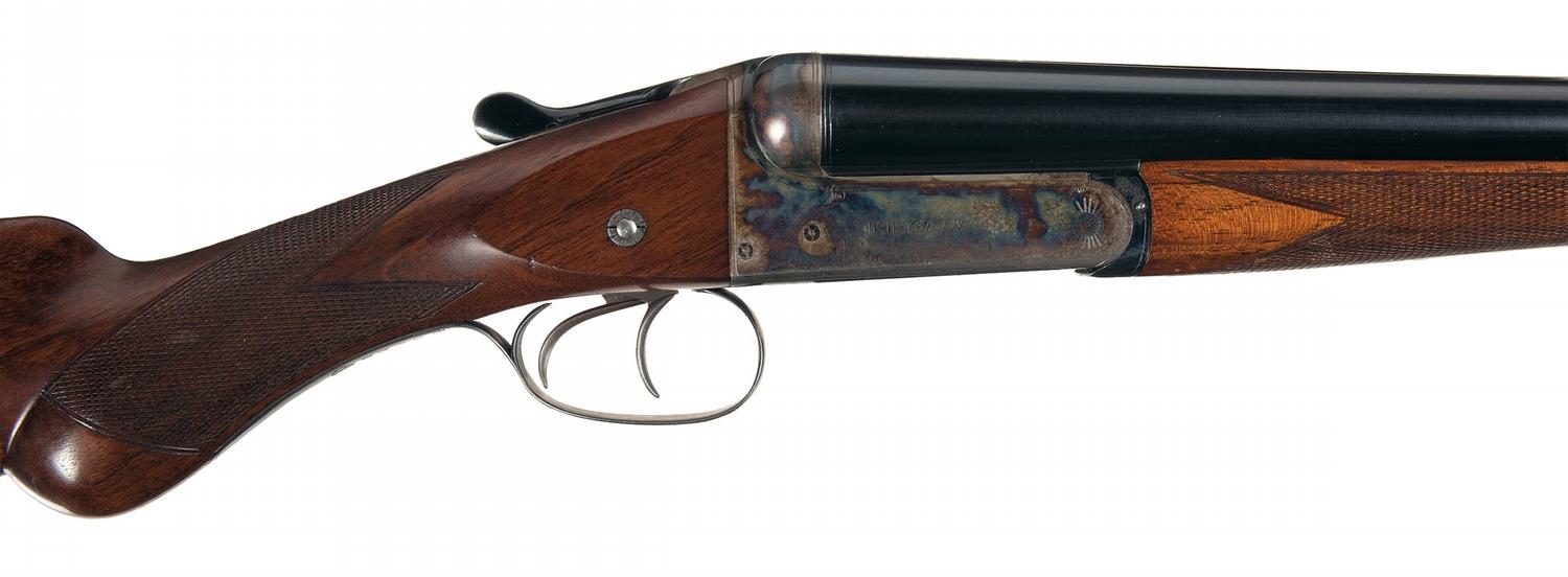 W.W. Greener Box Lock Double Barrel Shotgun with Case and Accessories