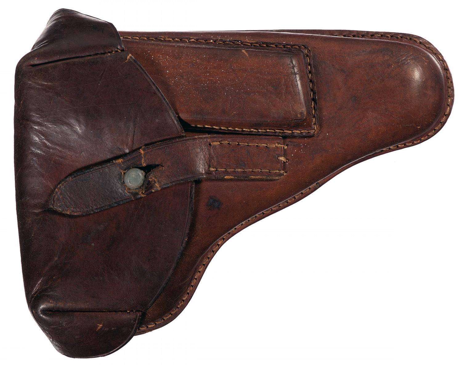 Colt Model 1908 Pocket Hammerless SemiAutomatic Pistol with a Rare Japanese Style Holster